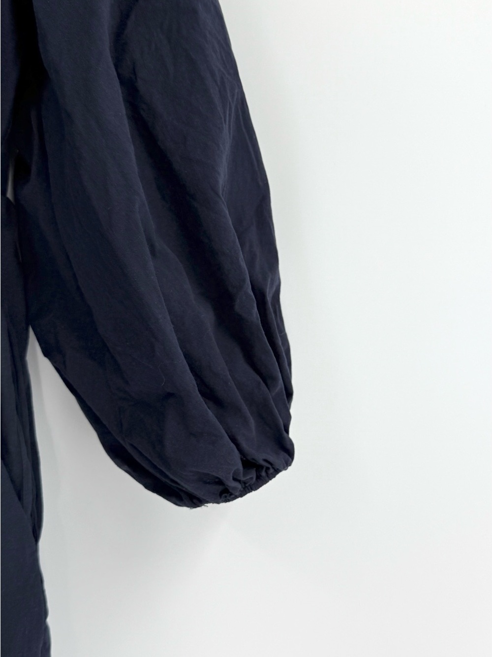 Pomander Place Mabel 100% Cotton Puff Sleeve Midi Maxi Dress, Navy Blue, Size M - Picture 11 of 13